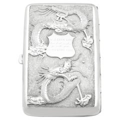 Antique Chinese Export Silver Cigarette Case