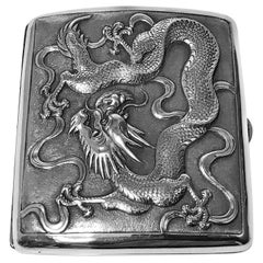 Antique Chinese Export Silver Cigarette Case, TC for Tuck Chang, circa 1900