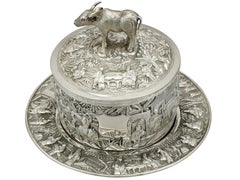 Antique Chinese Export Silver Covered Serving Dish