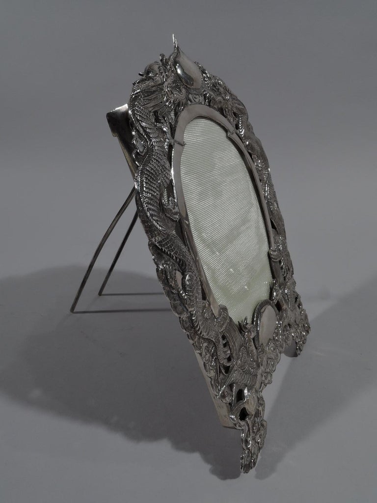 Antique Chinese Export Silver Dragon Picture Frame at 1stDibs