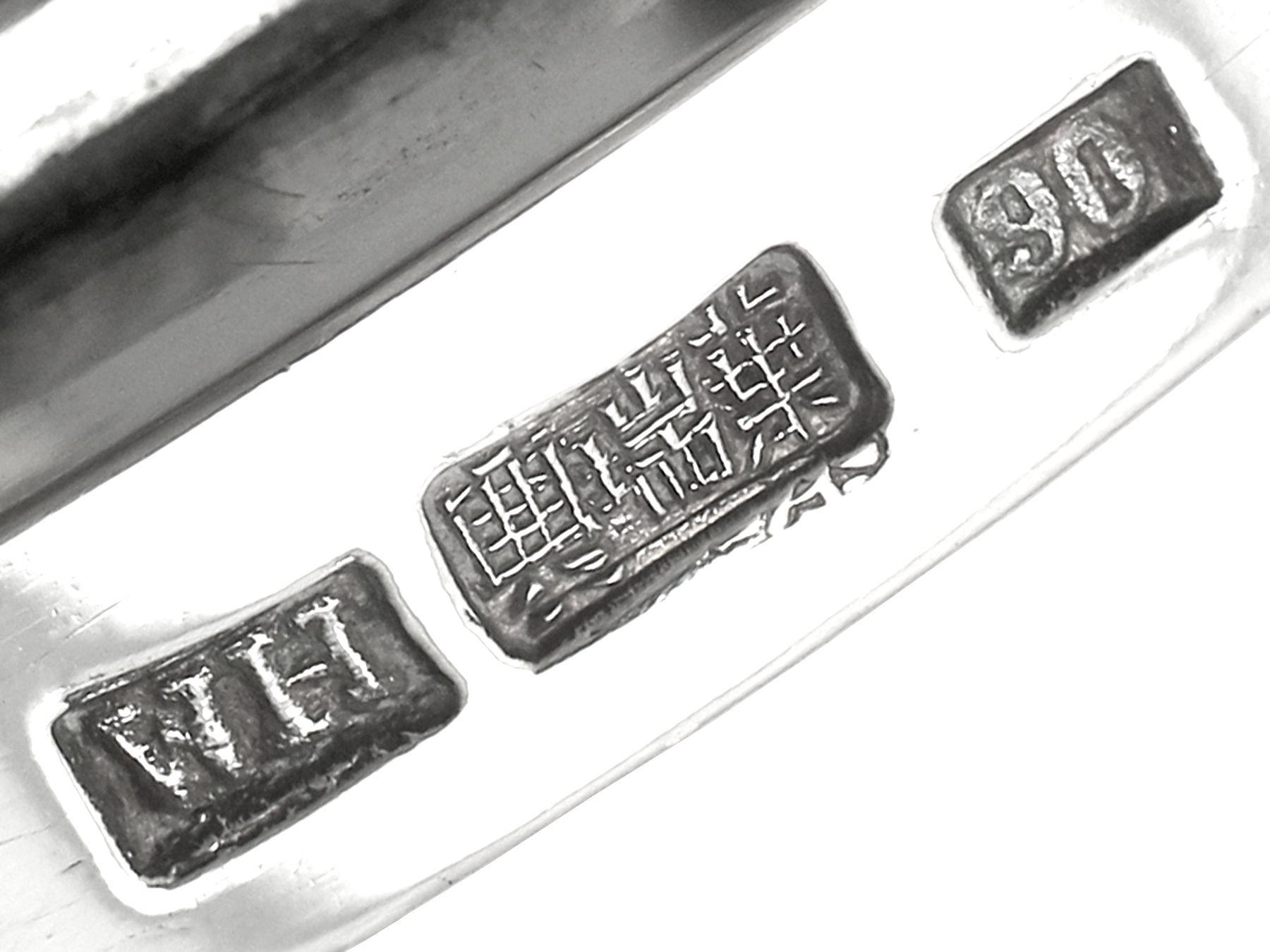 Antiker chinesischer Export Silberpokal im Angebot 1