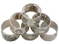 Antique Chinese Export Silver Napkin Rings