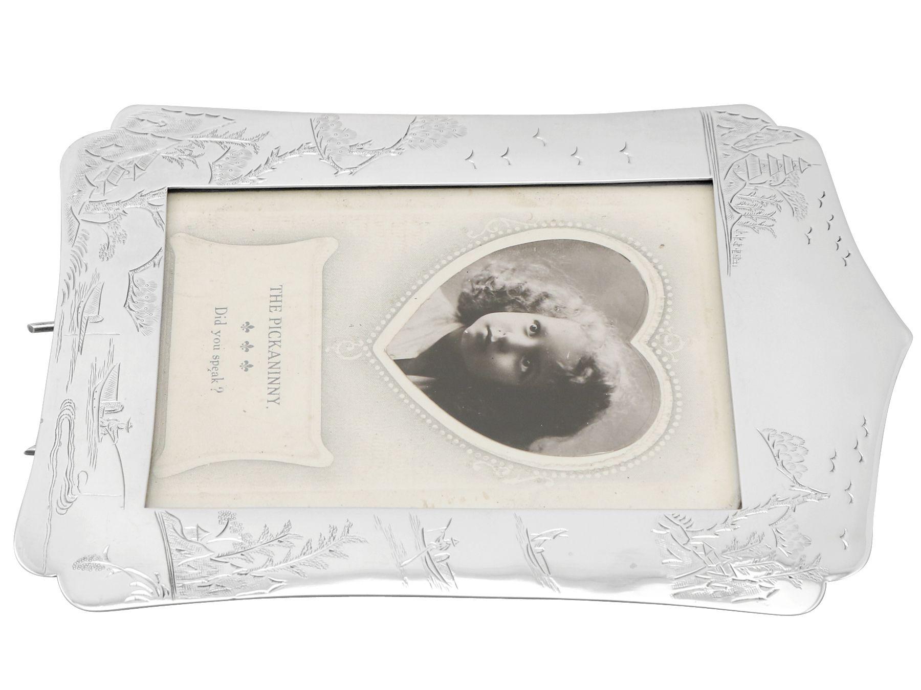 Antique Chinese Export Silver Photograph Frame For Sale 2