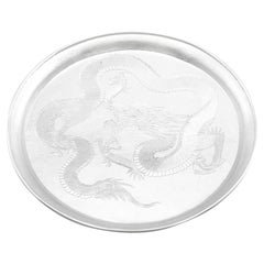 Antique Chinese Export Silver Salver Circa 1890