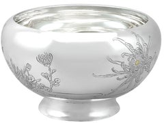 Antique Japanese Silver Serving Bowl