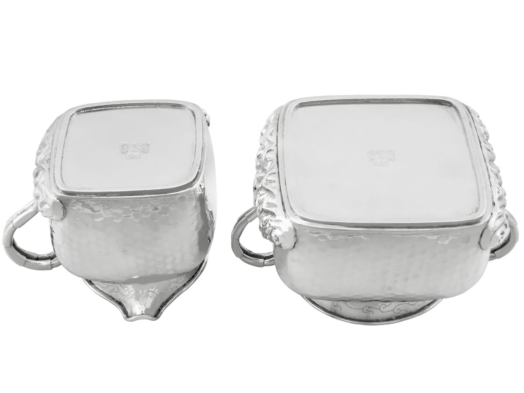 Antique Chinese Export Silver Three Piece Tea Service Circa 1930 For Sale 7