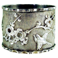 Antique Chinese Export Sterling Silver Napkin Ring