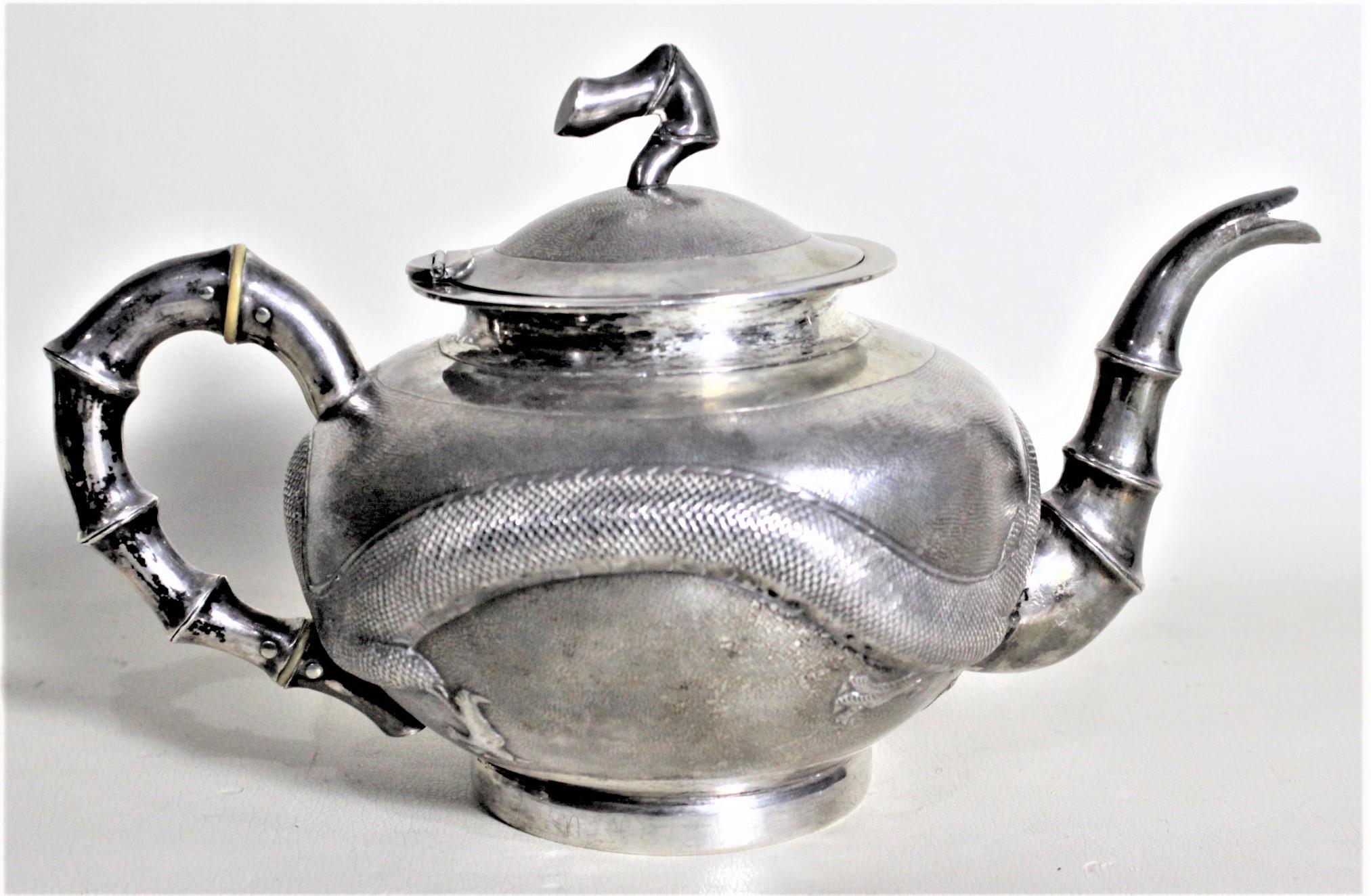 silver antique tea set