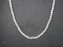 Antique Chinese Export White Jade Necklace 25 Inches