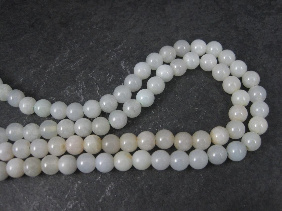 Antique Chinese Export White Jade Necklace 25 Inches For Sale 3