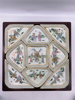 Antique Chinese Famille Rose Porcelain 9 PC Dishes Set