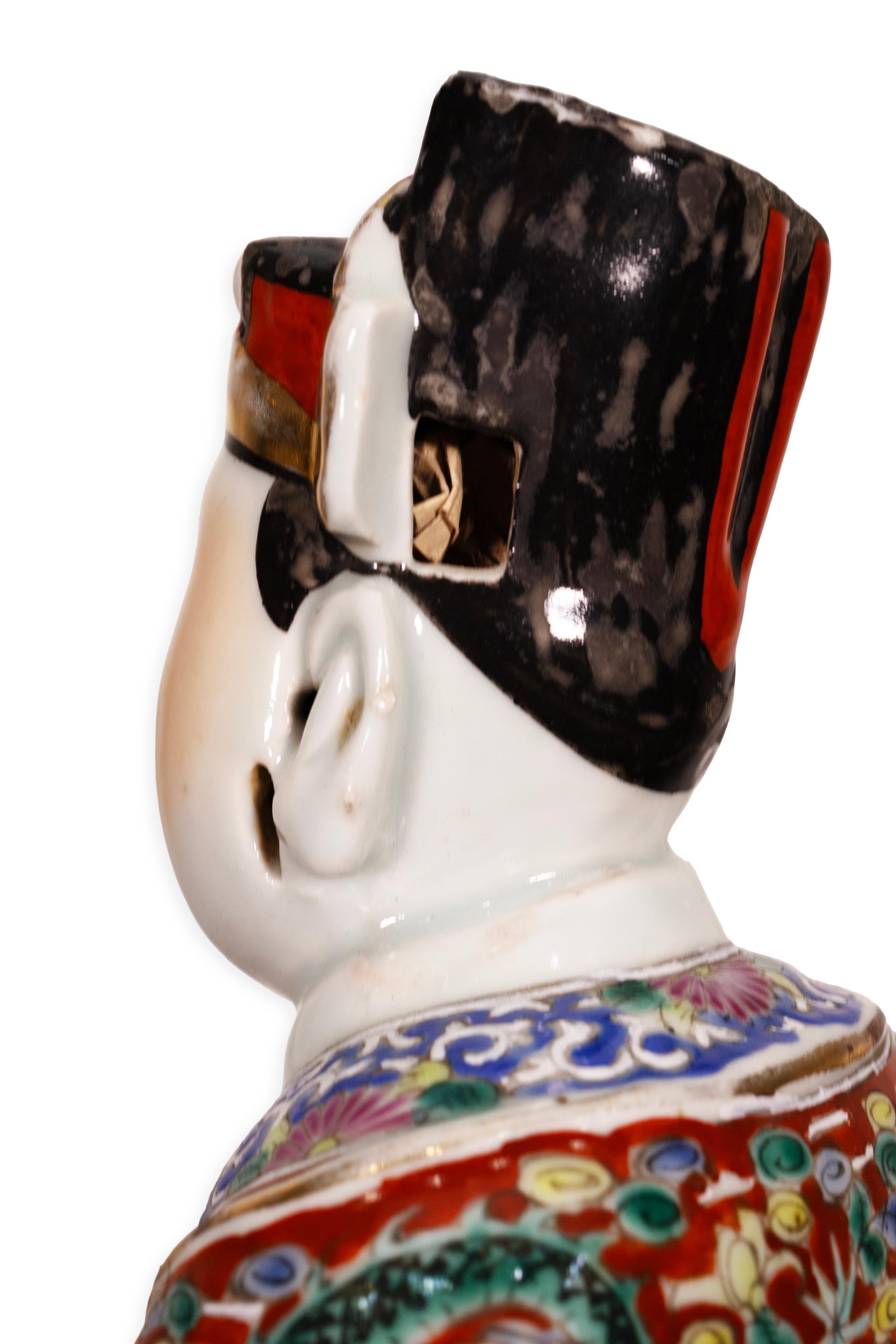 Antique Chinese Famille Rose Porcelain Immortal Figurine Sculpture 19th Century For Sale 5