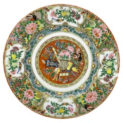 Antique Chinese "Famille Rose" Porcelain Plate, Circa 1910-1920's.