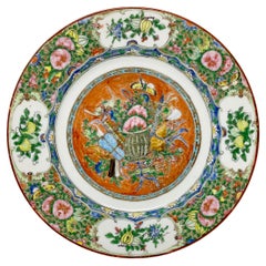 Antique Chinese "Famille Rose" Porcelain Plate, Circa 1910-1920's.