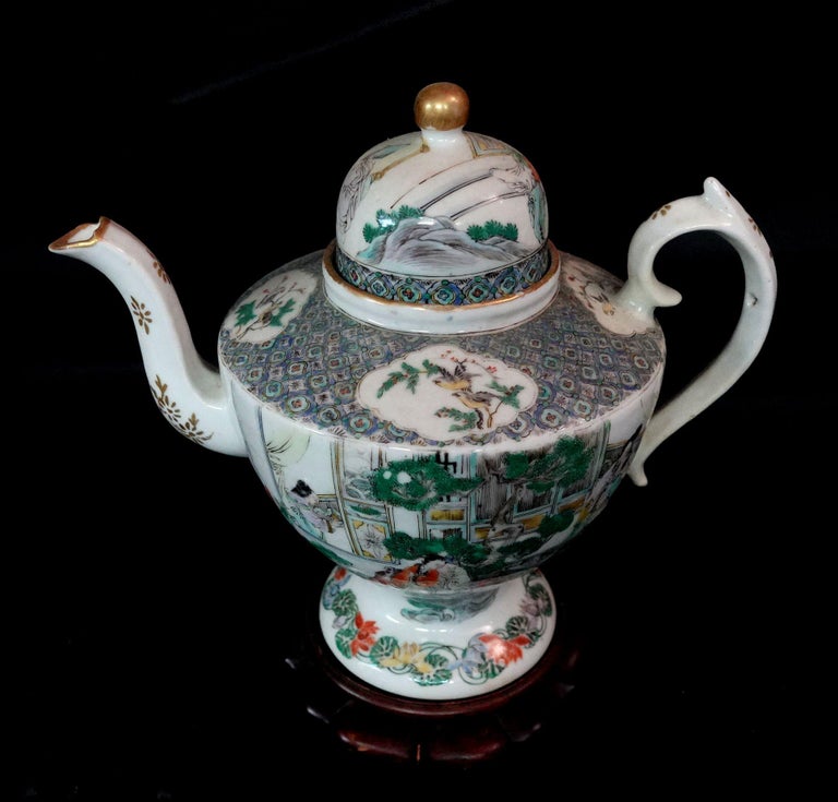 Antique Chinese Famille Rose Porcelain Teapot, early 19th Century For ...