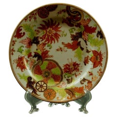 Ancienne assiette à pain à tabac Pseudo en porcelaine Famille Rose pour fumeurs