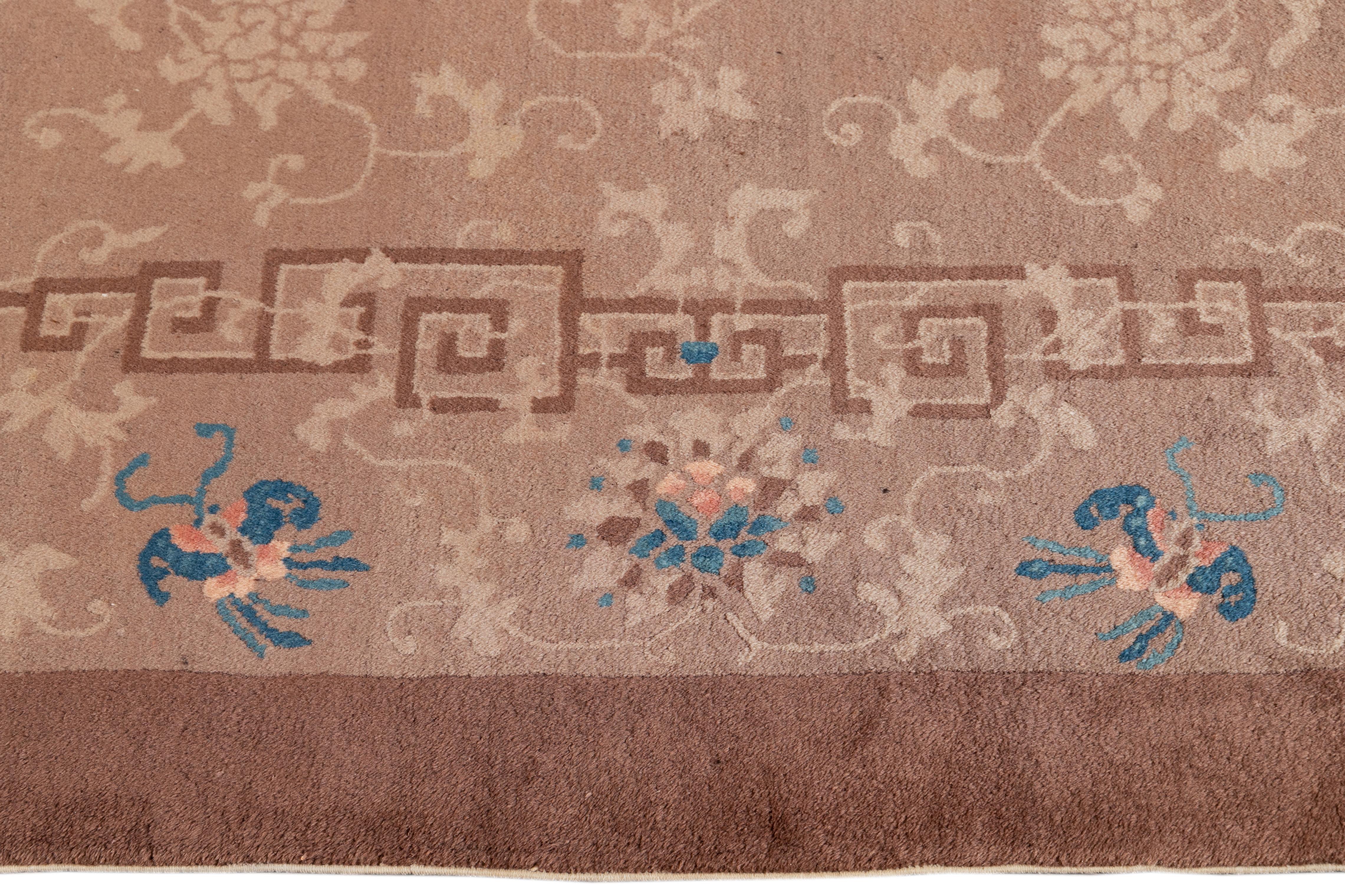 Art Deco Antique Chinese Feti Rug For Sale