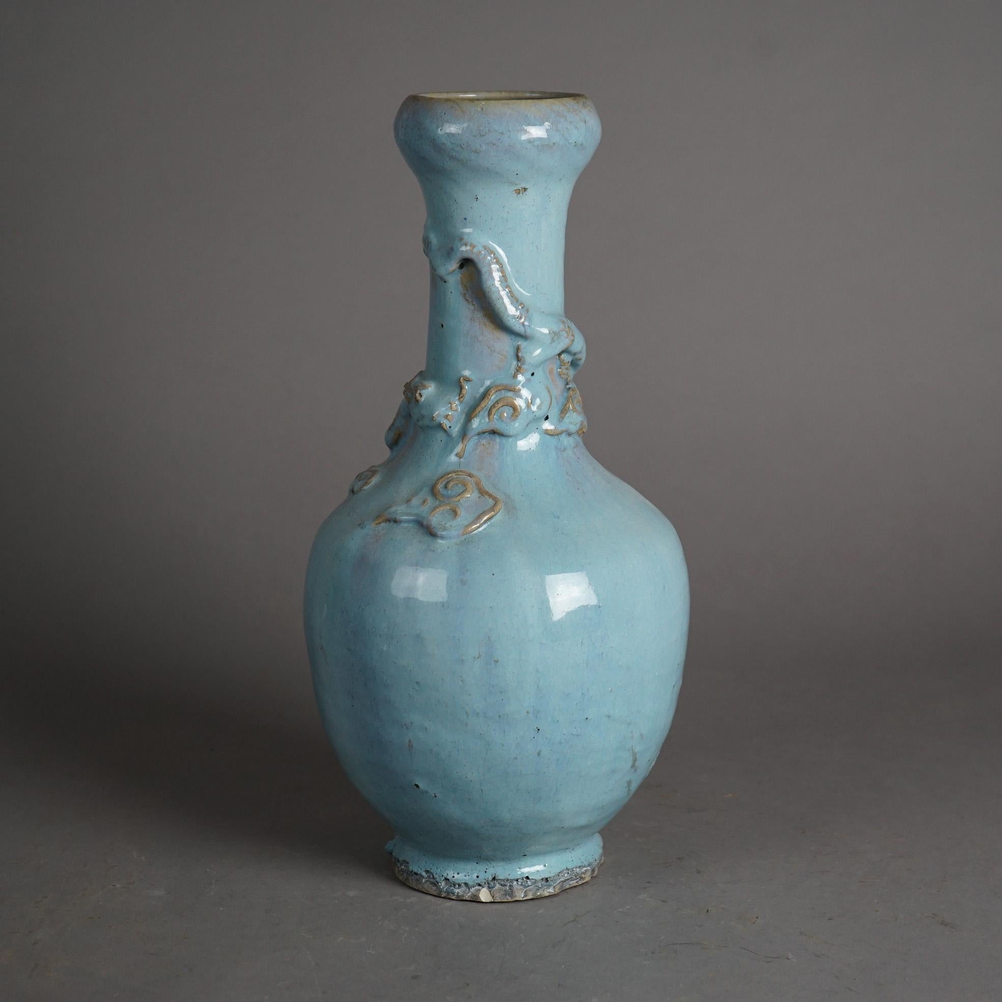 Arte Antiques Chinois Figural Art Pottery Dragon Vase C1920 Bon état - En vente à Big Flats, NY