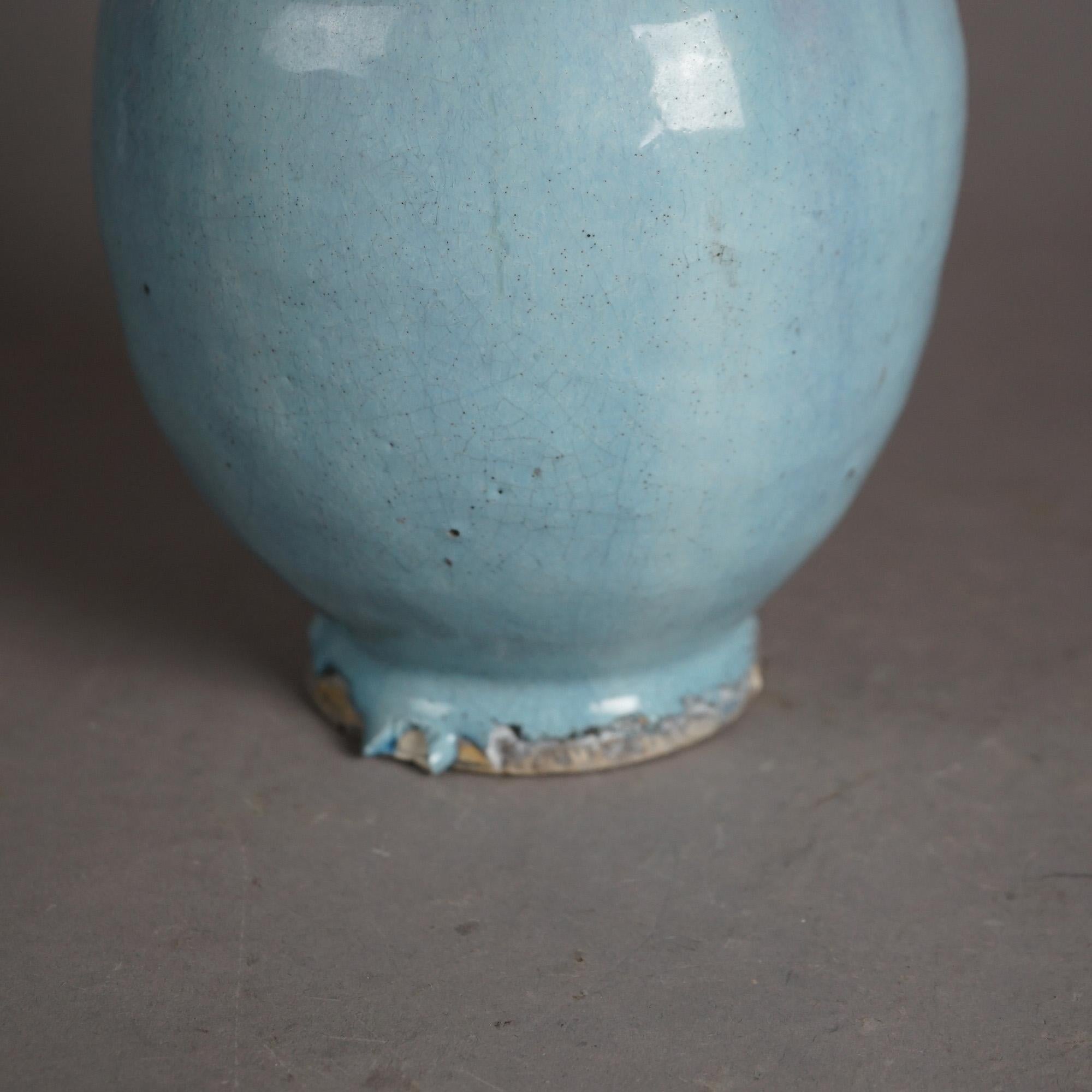 Poteries Arte Antiques Chinois Figural Art Pottery Dragon Vase C1920 en vente