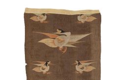 Antique Chinese Flat Weave Kilim Tapestry Circa 1800's with Camel Wool