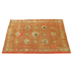 Tapis chinois antique à design floral - 5'4'' X 7'11''