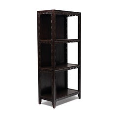 Antique Chinese Floral Fretwork Shelf, Late 19th Century