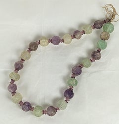 Antique Chinese Fluorite and Amythest Beads