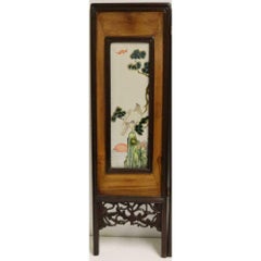 Antique Chinese Folding Enamel Decorated Porcelain Plaques