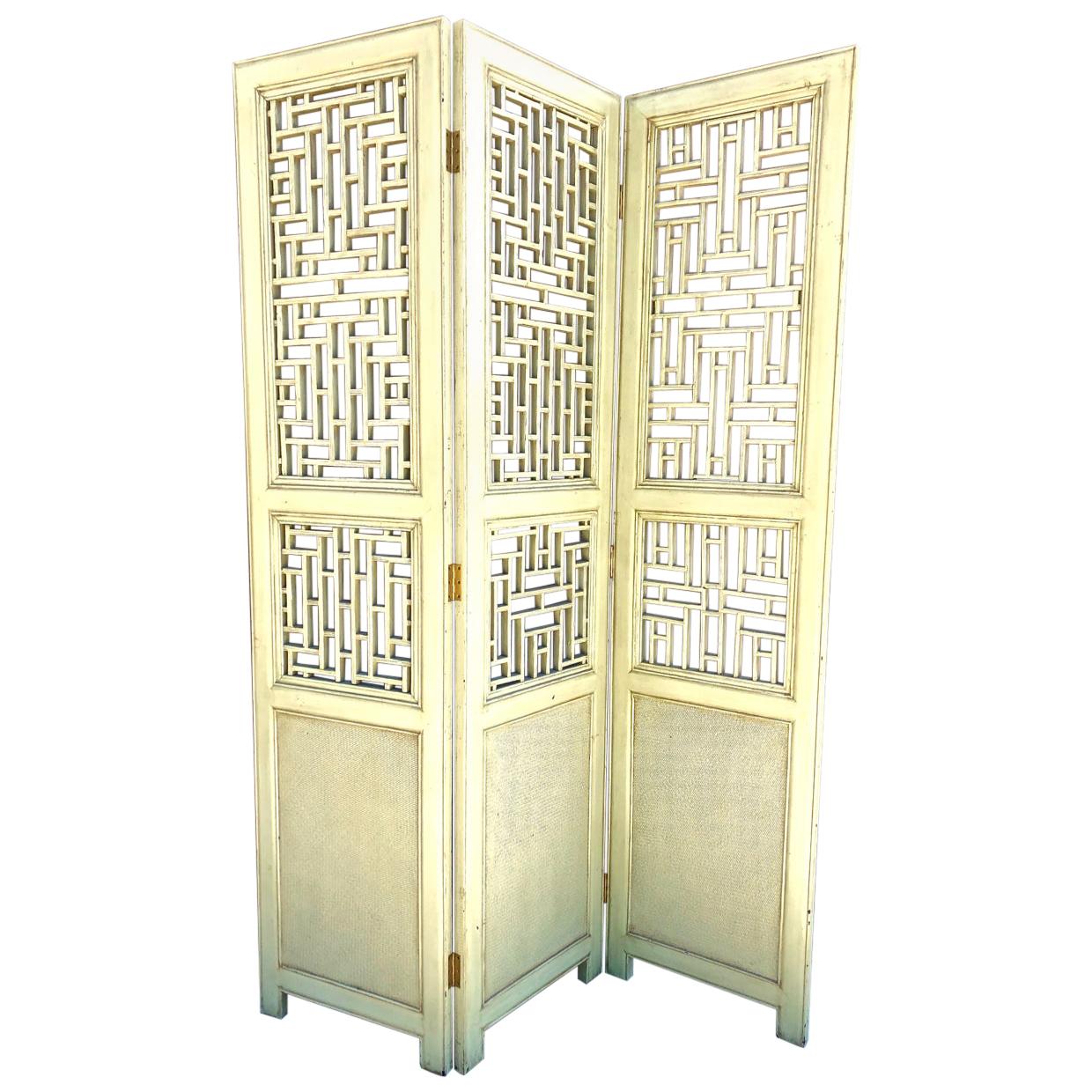 Antique Chinese Fretwork Screen