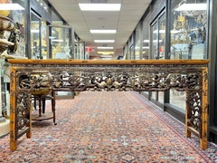 Antique Chinese Gilt Pine Altar Table