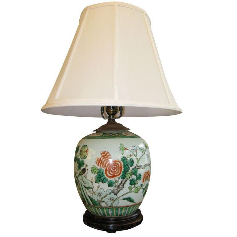 Antique Chinese Ginger Jar, Mounted as Lamp im Zustand „Gut“ in New York, NY