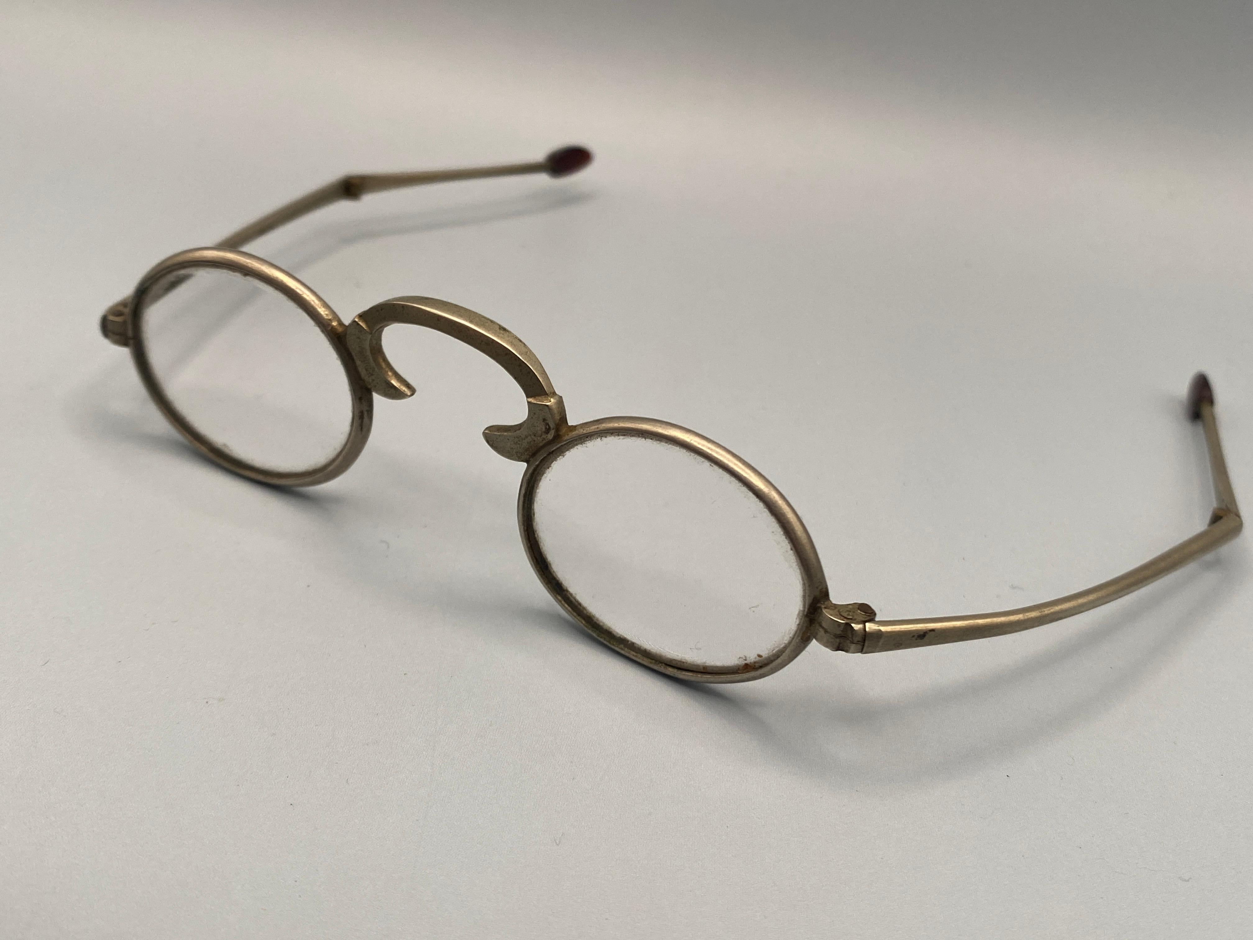 da uomo o donna Antico astuccio cinese per bicchieri e occhiali di zigrino con perline di ambra e giada in vendita