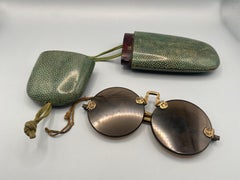 Antique Chinese Glasses with Original Shagreen Case