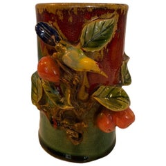 Antico vaso cinese smaltato a pennello