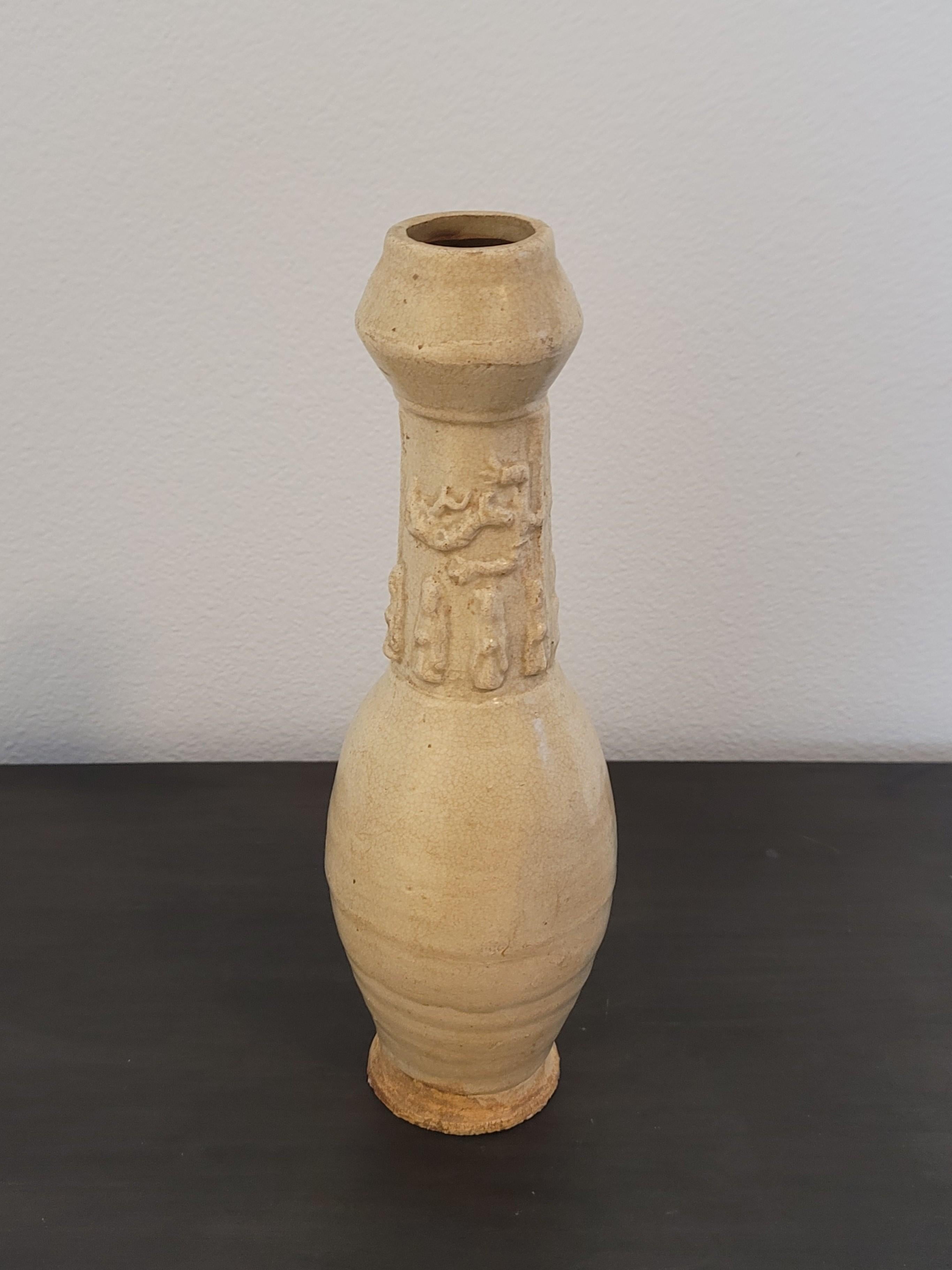 Antike chinesische glasierte Keramik Song Dynasty Stil Funerary Urn  im Angebot 11