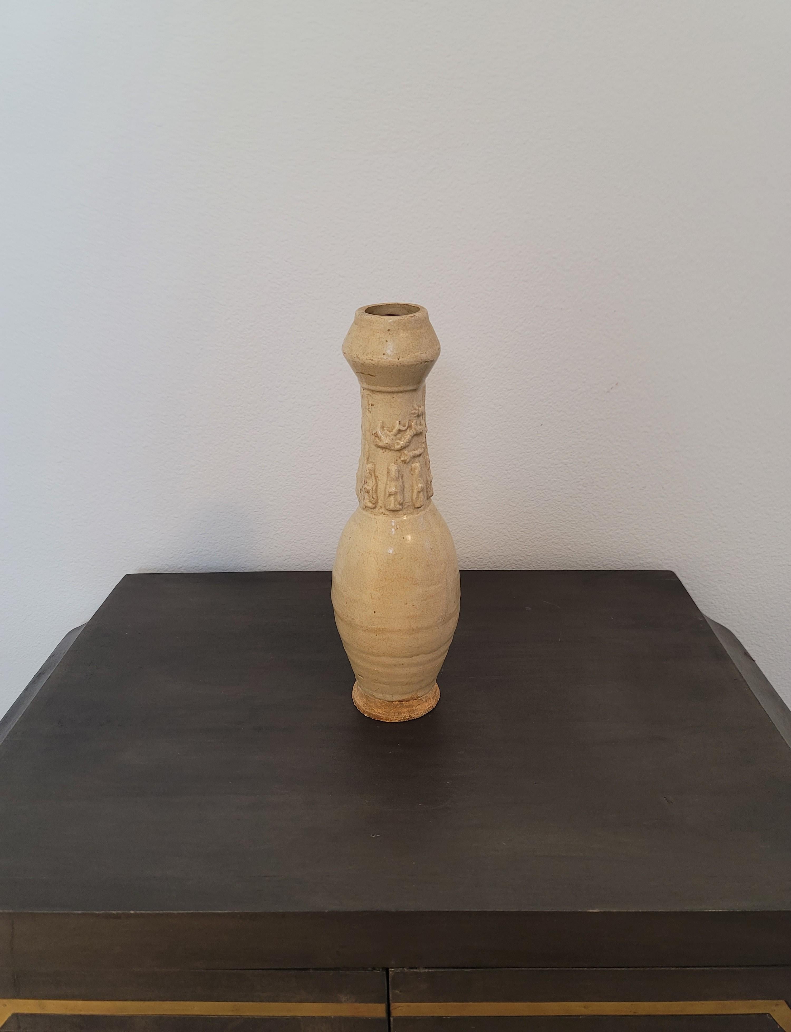 Antike chinesische glasierte Keramik Song Dynasty Stil Funerary Urn  im Angebot 13