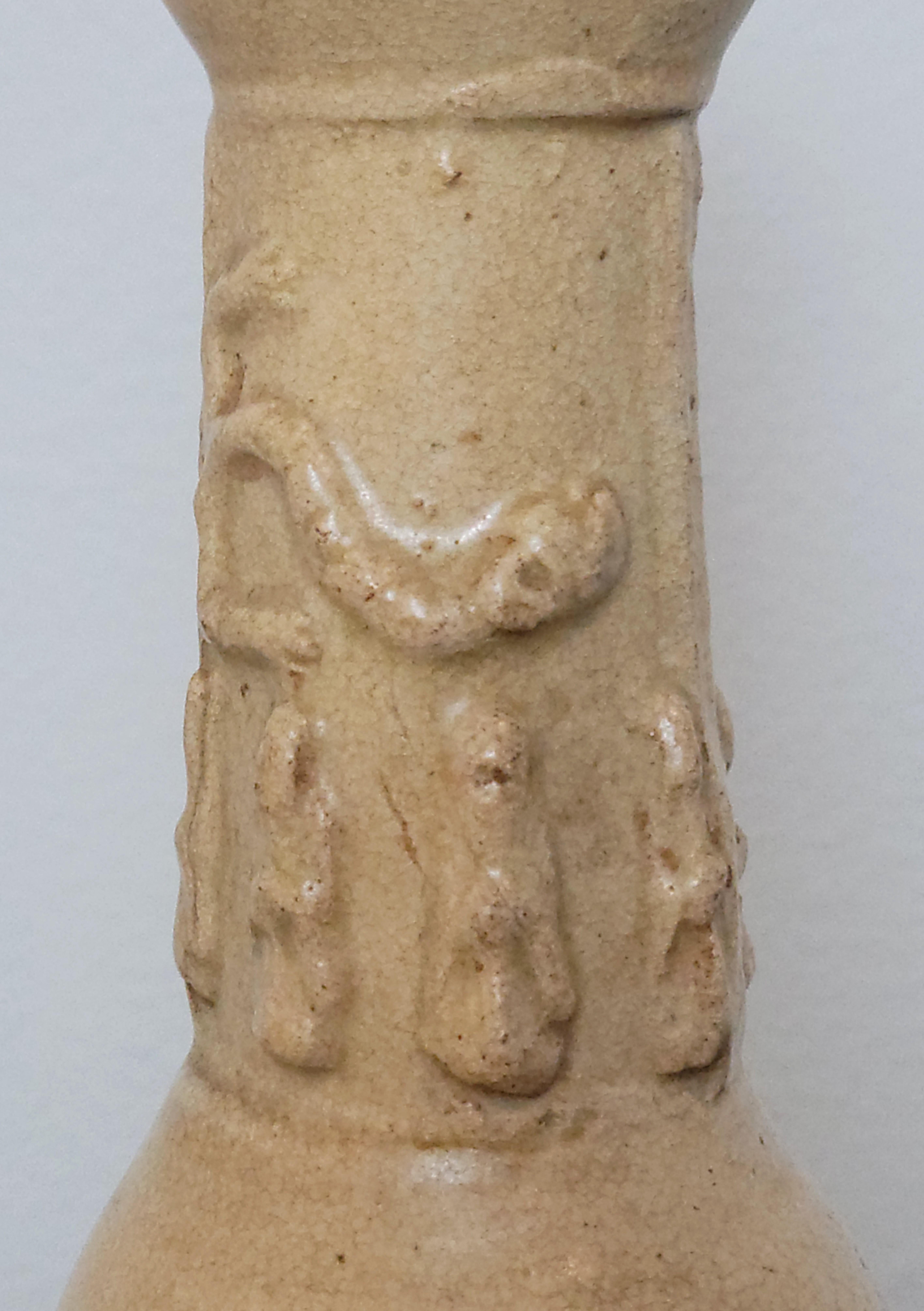 Antike chinesische glasierte Keramik Song Dynasty Stil Funerary Urn  (19. Jahrhundert) im Angebot