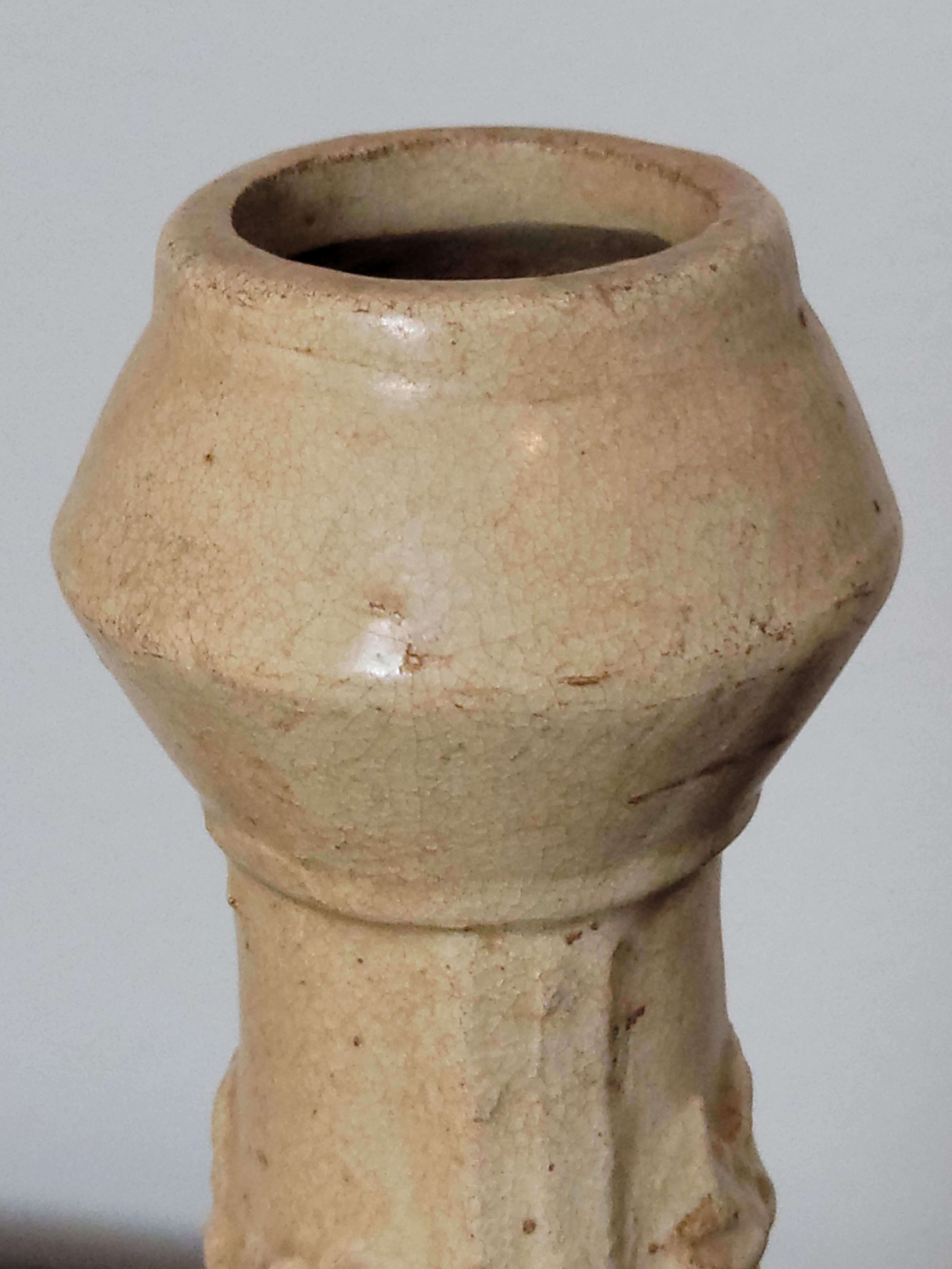 Antike chinesische glasierte Keramik Song Dynasty Stil Funerary Urn  im Angebot 1
