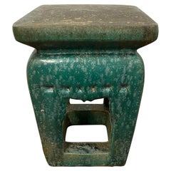 Antiker chinesischer glasierter Gartenhocker, antik