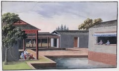 Antique Chinese Gouache Pith Painting