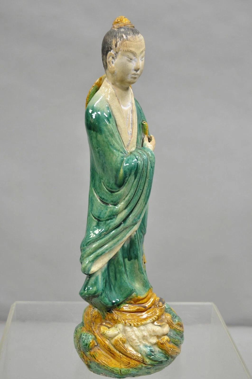 Antique Chinese Green Sancai Glazed Pottery 21