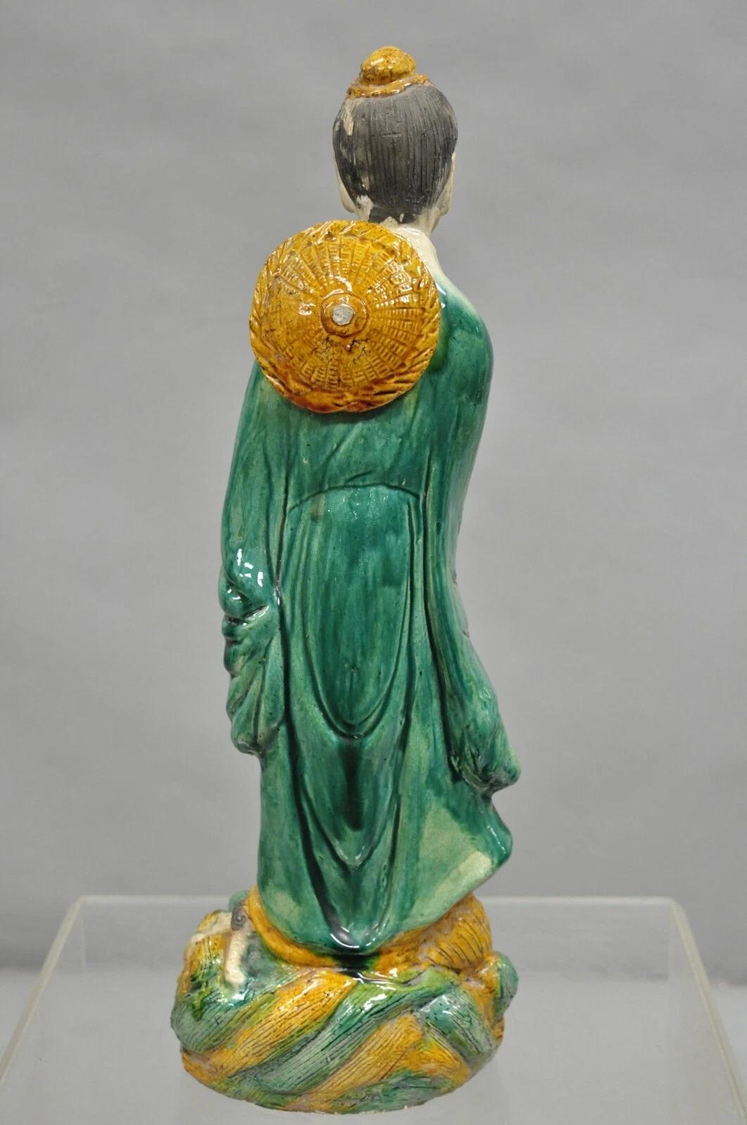 Poteries Antique Chinese Green Sancai Glazed Pottery 21