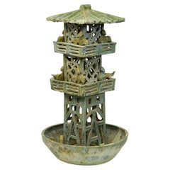 Antique Chinese Han Dynasty Green Glazed Pottery Watch Tower with Oxford TL Test