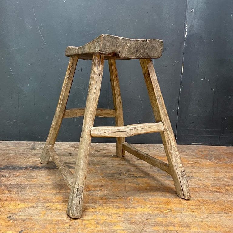 Antique Chinese Hand-Carved Wood Elm Writing Console Entryway Table Pi ...