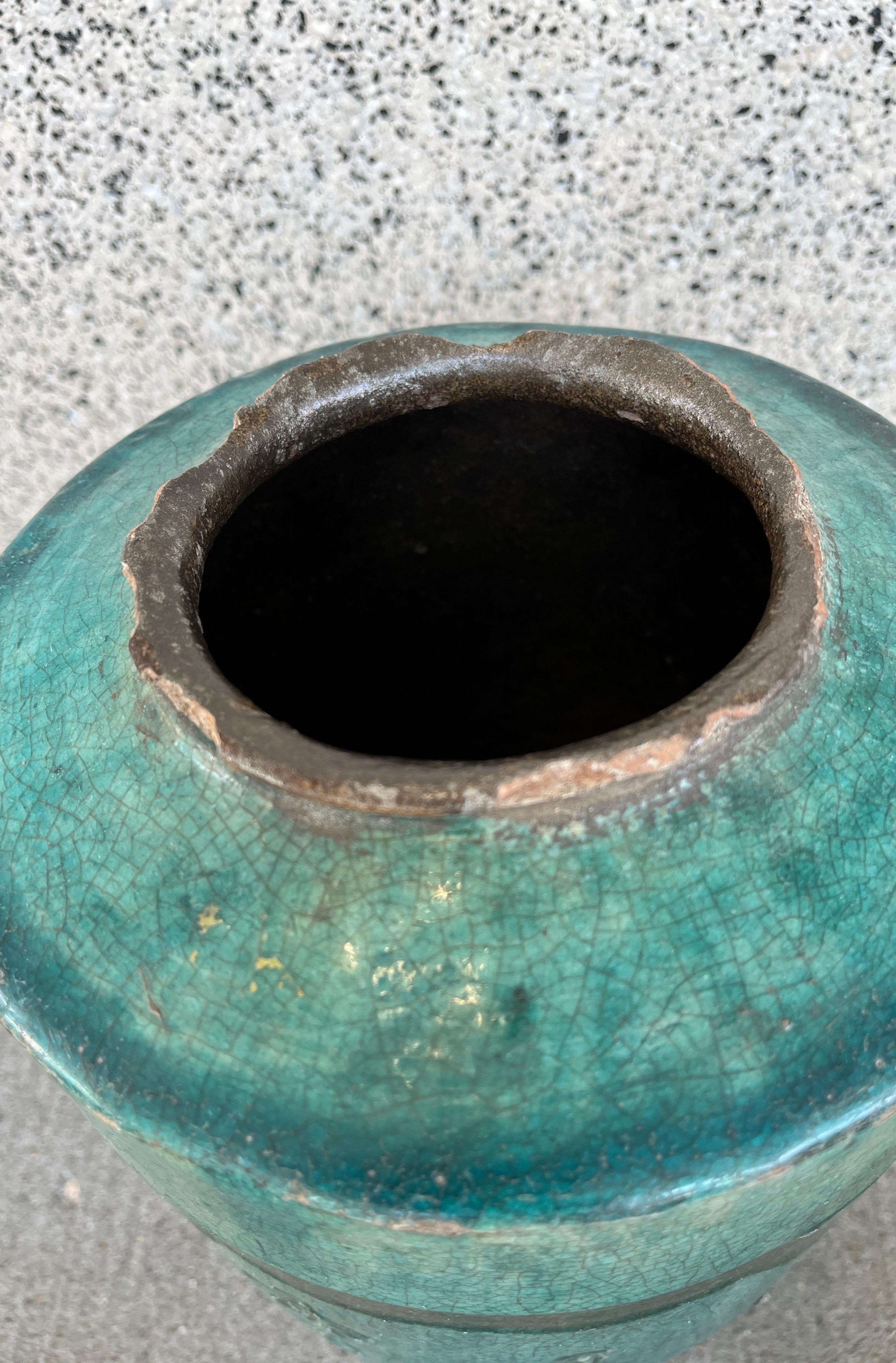 Antikes chinesisches handbemaltes Keramikgefäß mit Vogelbild im Angebot 8