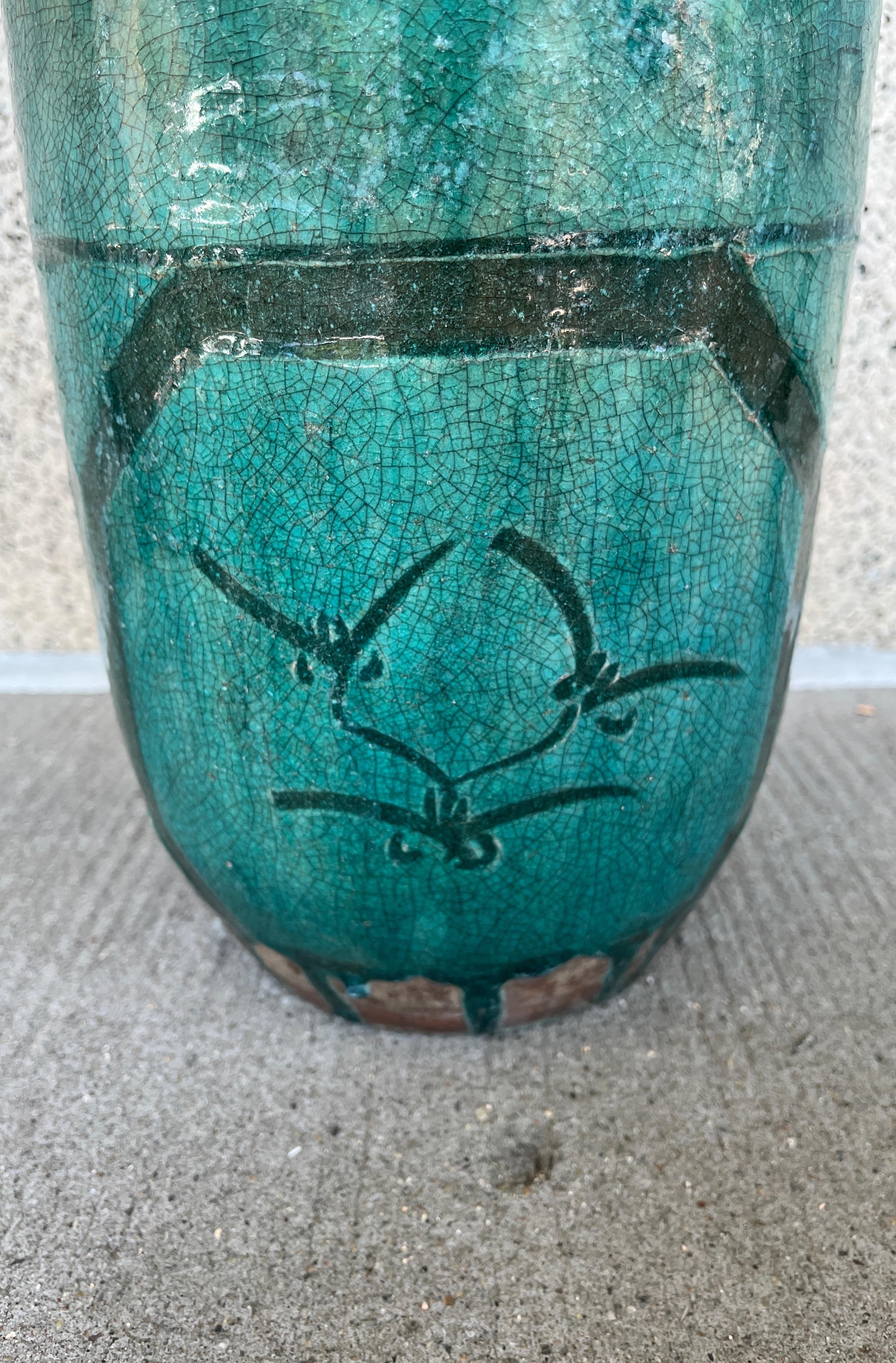 Antikes chinesisches handbemaltes Keramikgefäß mit Vogelbild im Angebot 4