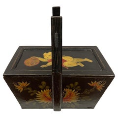 Antique, Chinese Hand Painted Meal Delivery and Lunch Box