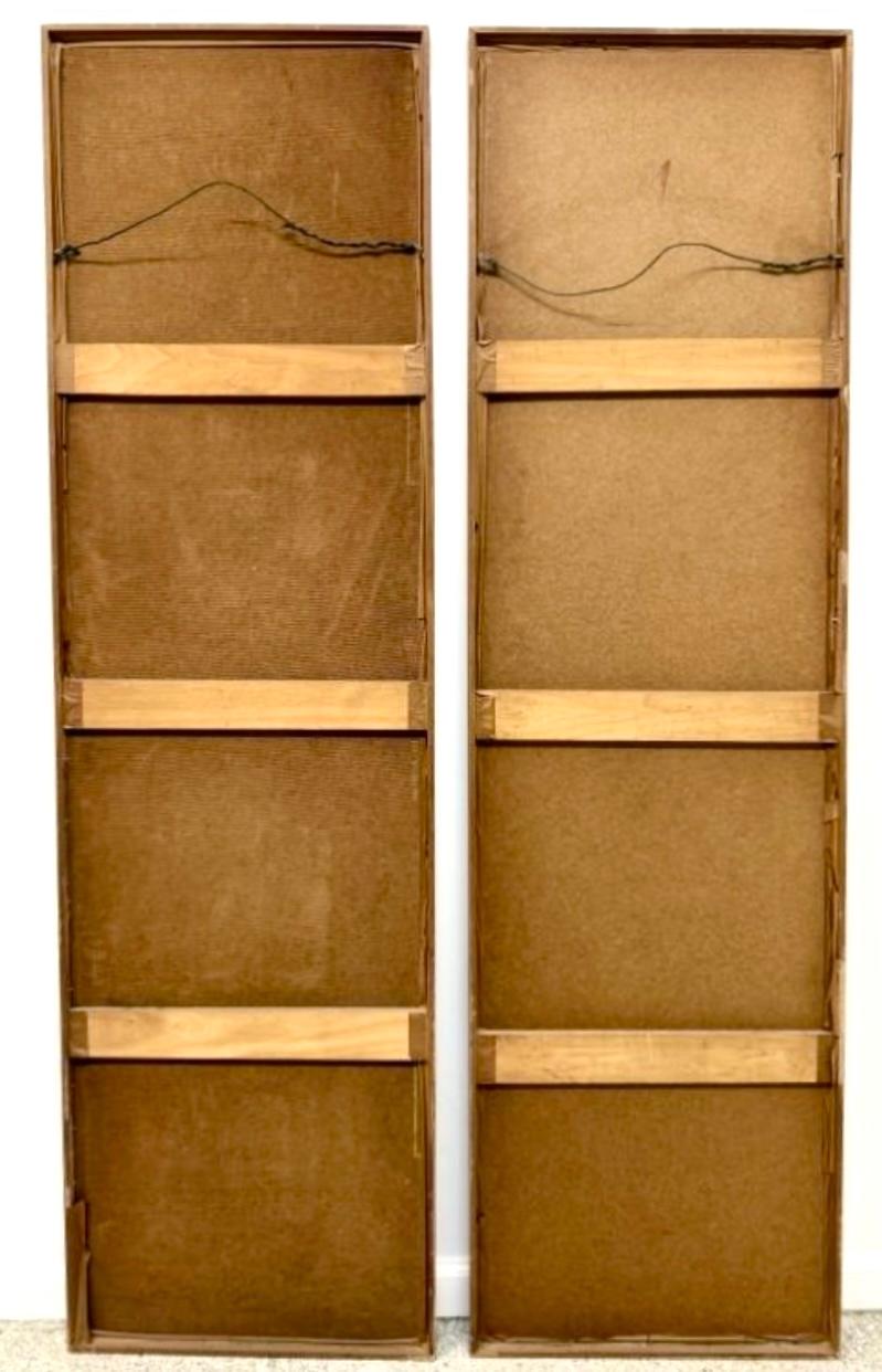 Paire de paravents anciens en panneaux peints à la main en Chine en vente 4