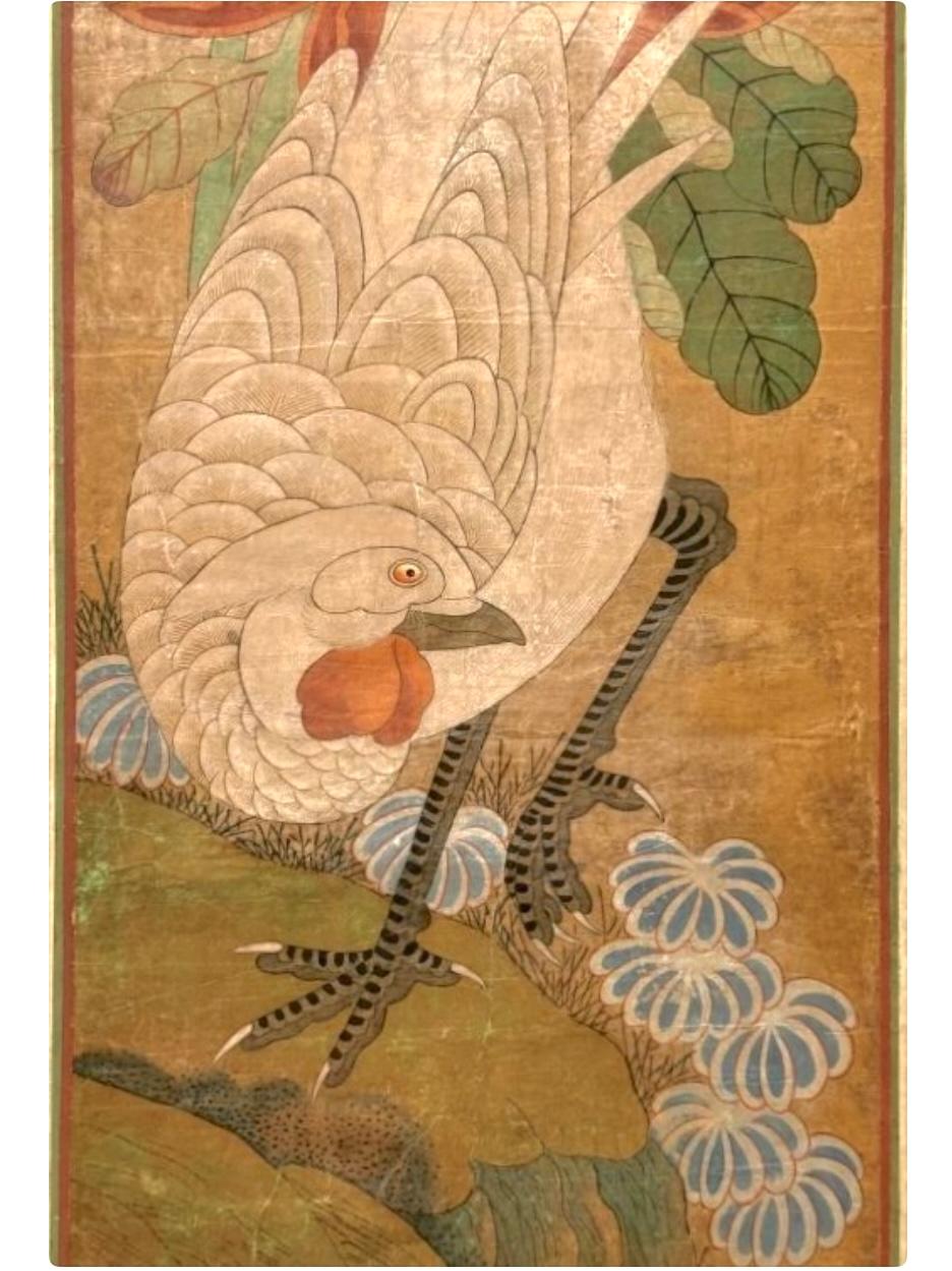 XIXe siècle Paire de paravents anciens en panneaux peints à la main en Chine en vente