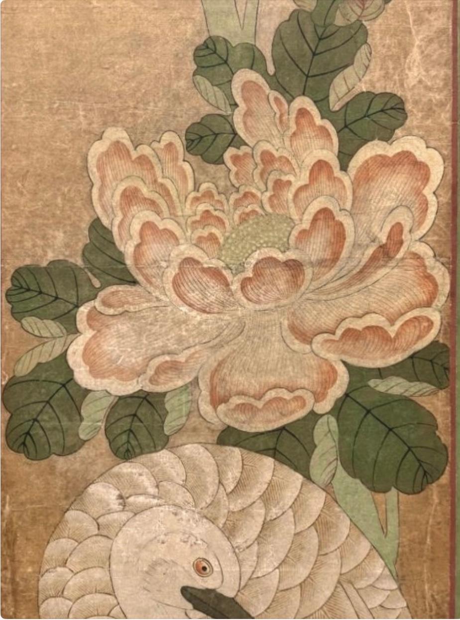 Bois doré Paire de paravents anciens en panneaux peints à la main en Chine en vente